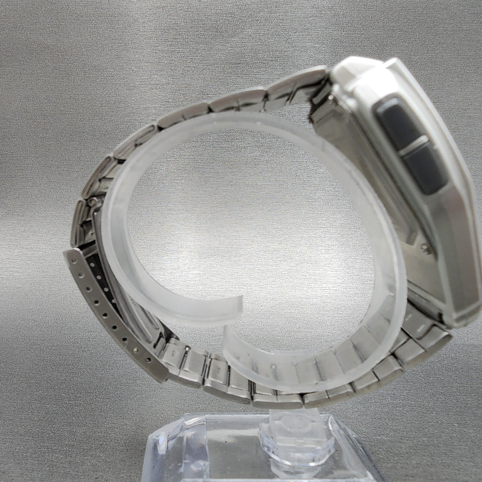 VTG Casio DBC32 Calculator Watch Men 38mm Silver Tone Rectangle New Battery8