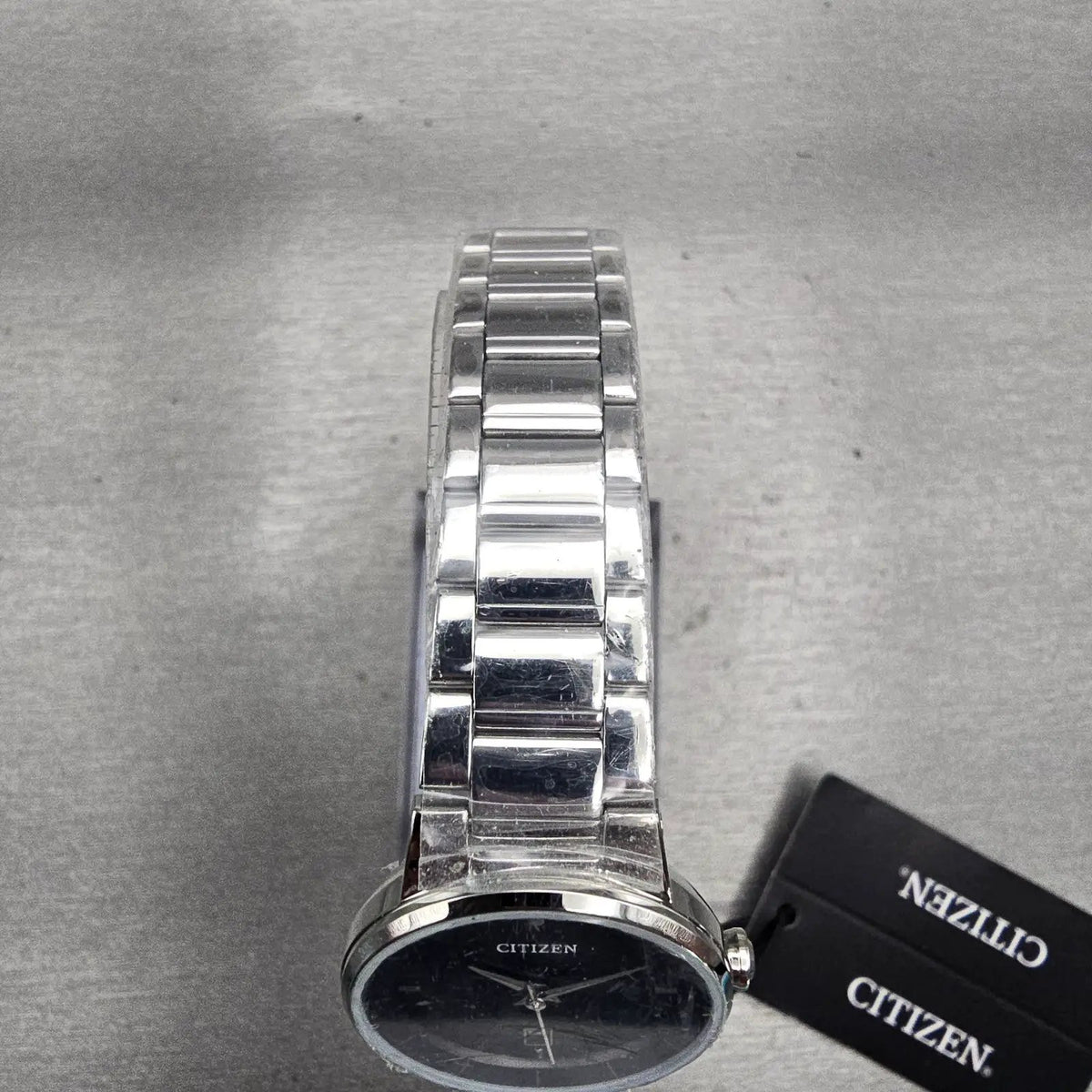 Citizen Watch Women 27mm Black Dial Silver Tone Date Round G012-S101824 New Batt4