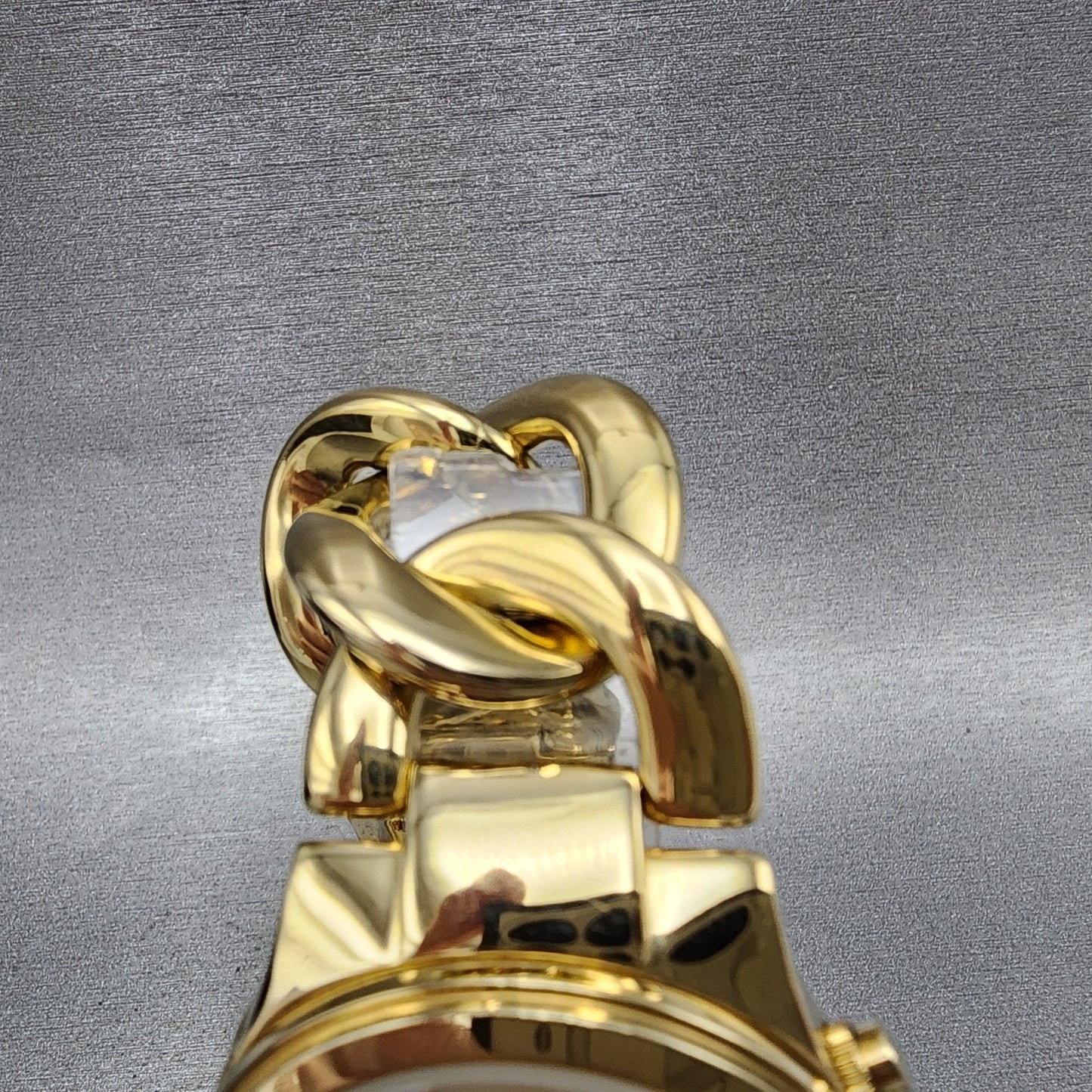 Michael Kors Runway Chronograph Watch Women 38mm Gold Dial Gold Tone New Battery5