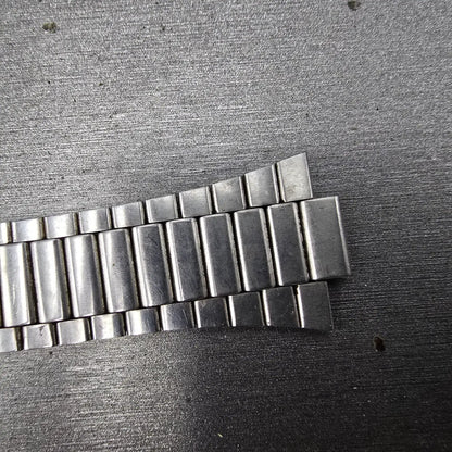 Seiko Bracelet 9mm Stainless Steel Silver Tone Tri Folding Clasp VTG Japan11