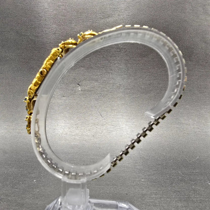 Seiko Tank Watch Women 14mm Champagne Dial Gold Nugget 2E20-6429 New Battery6