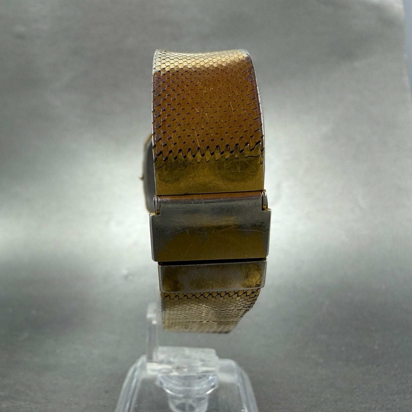 Seiko Tank Lassale Watch Men 27mm Champagne Dial Gold Tone 6730-5059 PARTS VTG8