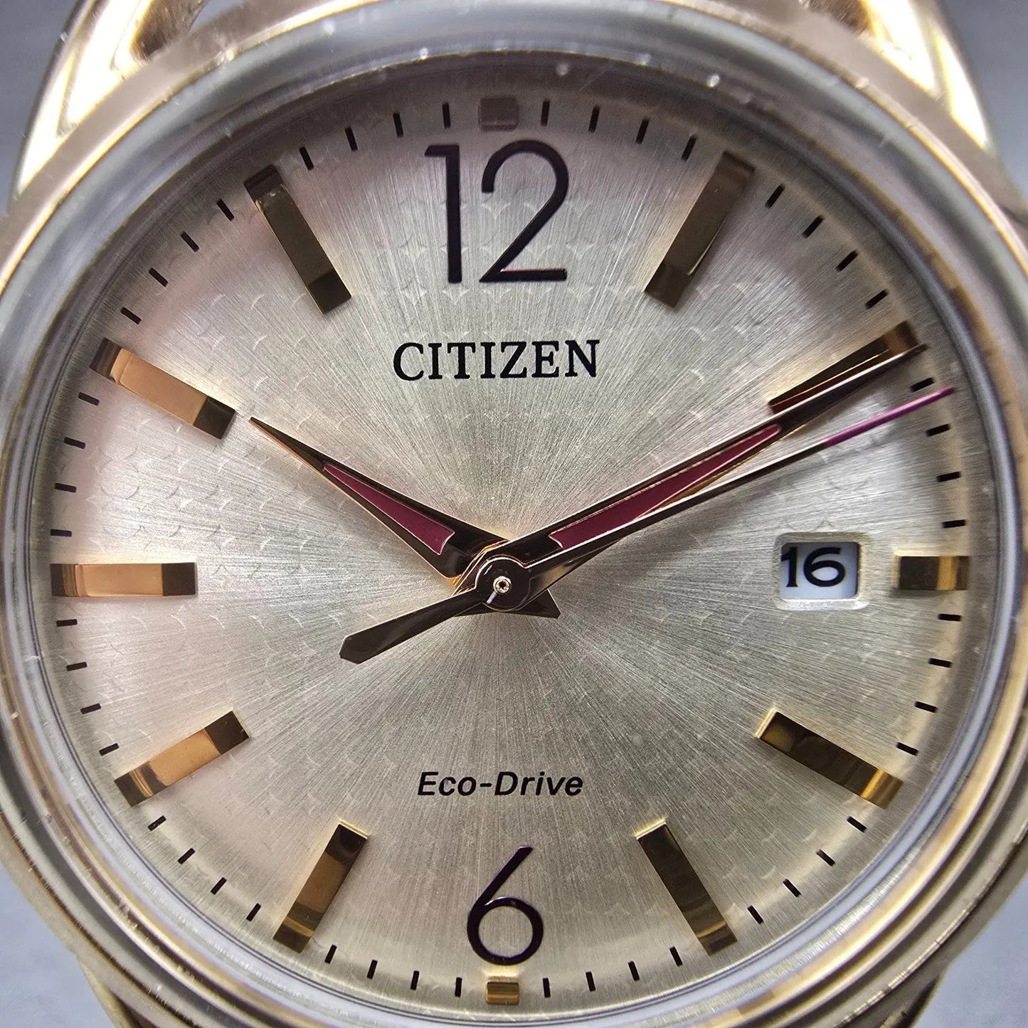 Citizen Eco-Drive Watch Women 36mm Champagne Dial Gold Tone J810-S108667 Runs1