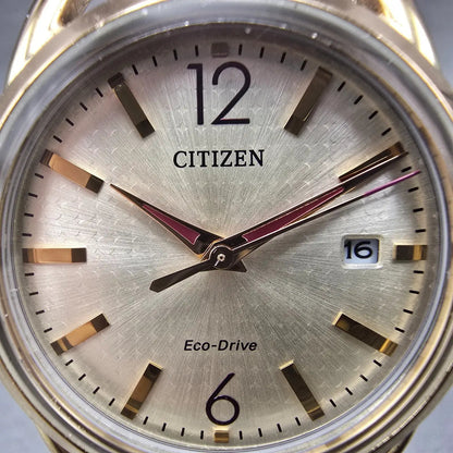 Citizen Eco-Drive Watch Women 36mm Champagne Dial Gold Tone J810-S108667 Runs1