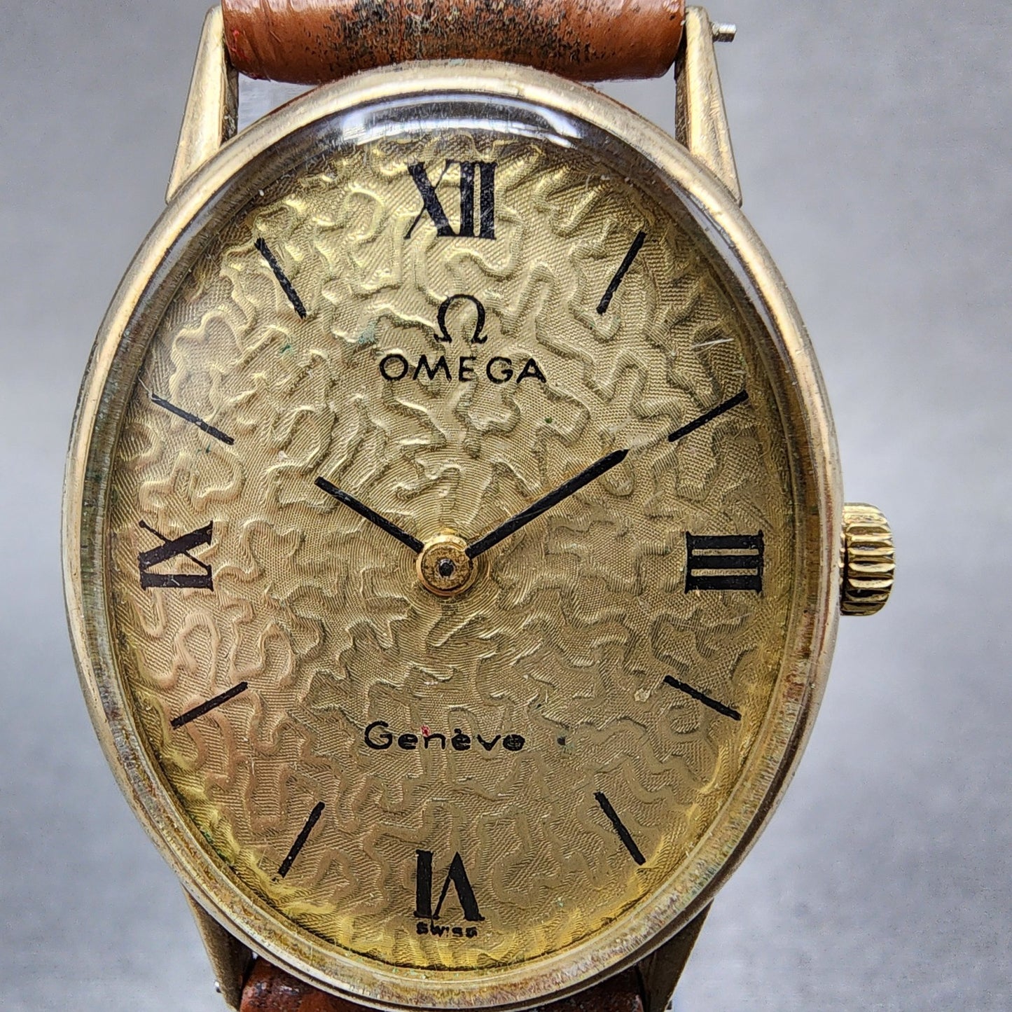 Omega Geneve Watch Women 26mm Gold Dial Gold Plated Manual Wind cal 625 PARTS2