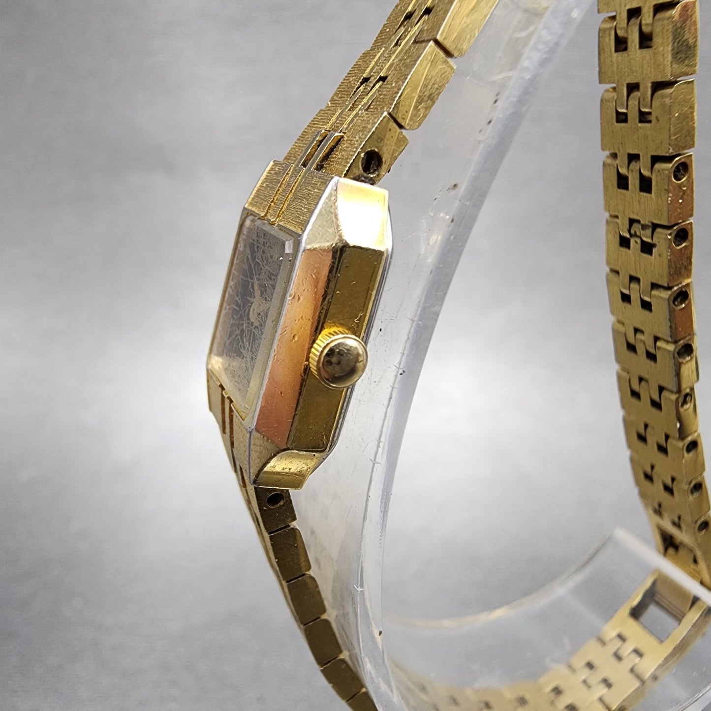 Citizen CQ Tank Watch Women 13mm Black Dial Gold Tone 2250S07521 New Battery2