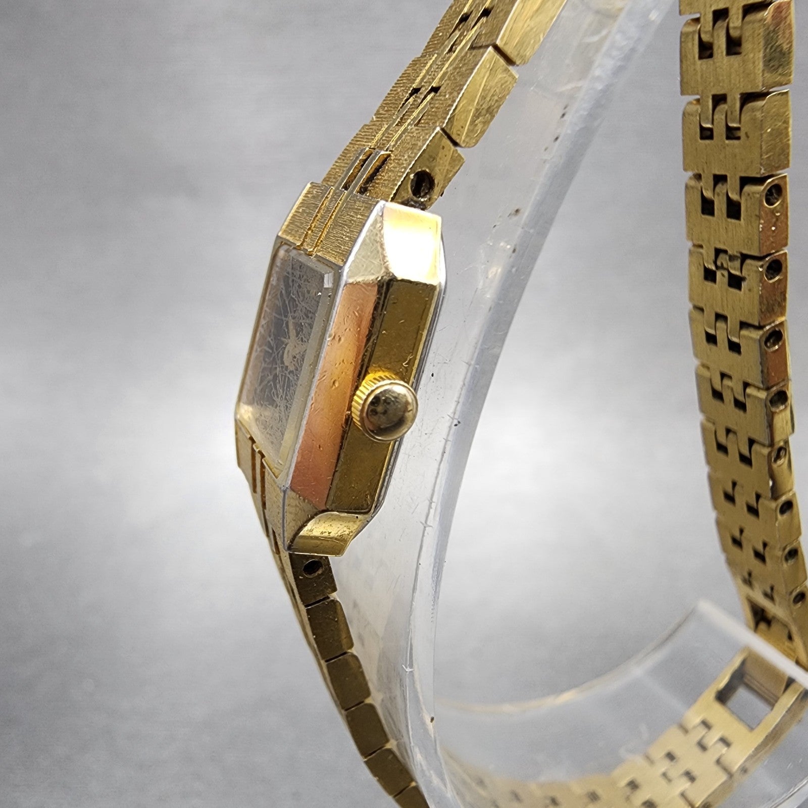 Citizen CQ Tank Watch Women 13mm Black Dial Gold Tone 2250S07521 New Battery2