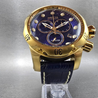 Invicta Venom Chronograph Watch Men 52mm Blue Dial Gold Tone Date 6113 New Batt6