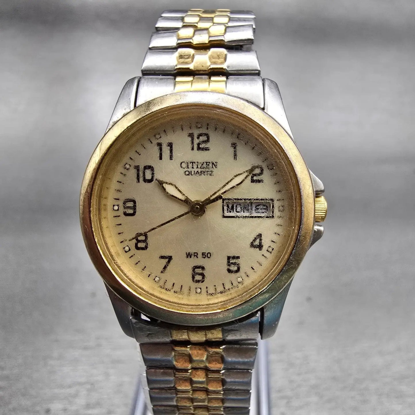 Citizen Watch Women 25mm Champagne Dial Two Tone Daydate 1002-S056047 New Batt0