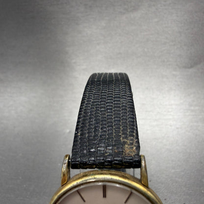 Seiko Watch Men 32mm White Dial Gold Tone Round 7800-8019 New Battery Vintage AB4