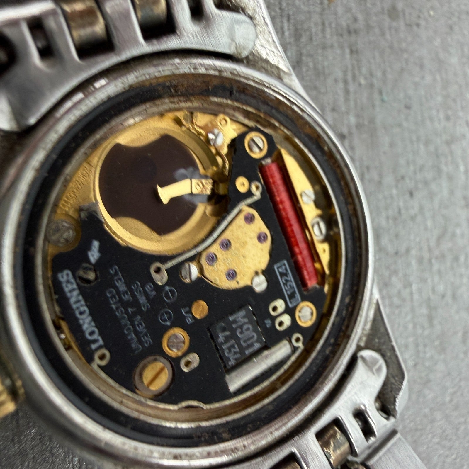 Longines Watch Women 26mm Champagne Dial Two Tone Date 152 1645 PARTS VTG12