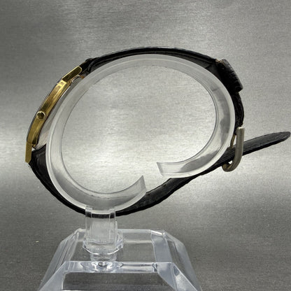 Movado Museum Watch Men 31mm Black Dial Gold Tone Round 8740882 New Battery6