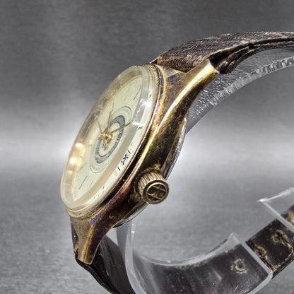 Hamilton Watch Men 34mm Champagne Dial Gold Round 905880 Electrica Workers PARTS4