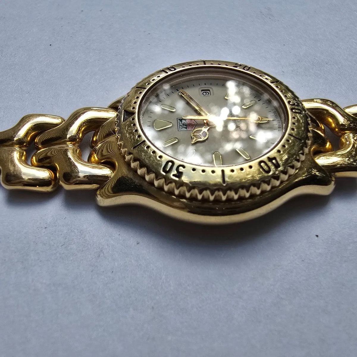 Teg Heuer Professional 200 Watch Women 29mm Cream Dial Gold Tone S94.015 PARTS4
