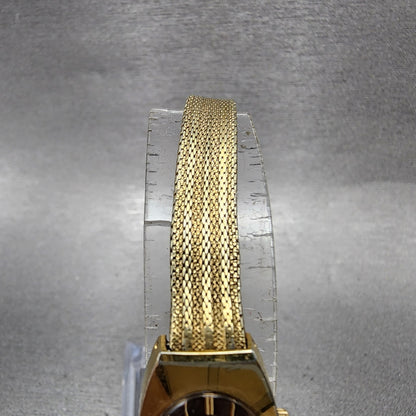 Seiko Watch Women 15mm Brown Dial Gold Tone Manual Wind Rectangle 117039 Runs4