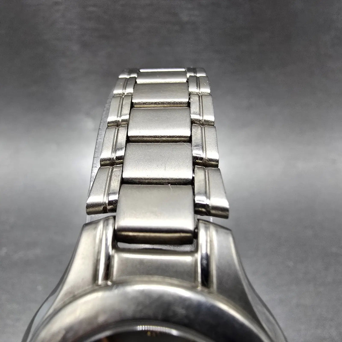 Elgin Solar Watch Women 29mm Gray Dial Titanium Daydate Round FK-1202 Works4