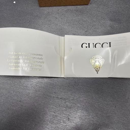 Gucci 1500L Tank Watch Women 13mm Champagne Dial Gold Tone Rectangle New Bat Box16