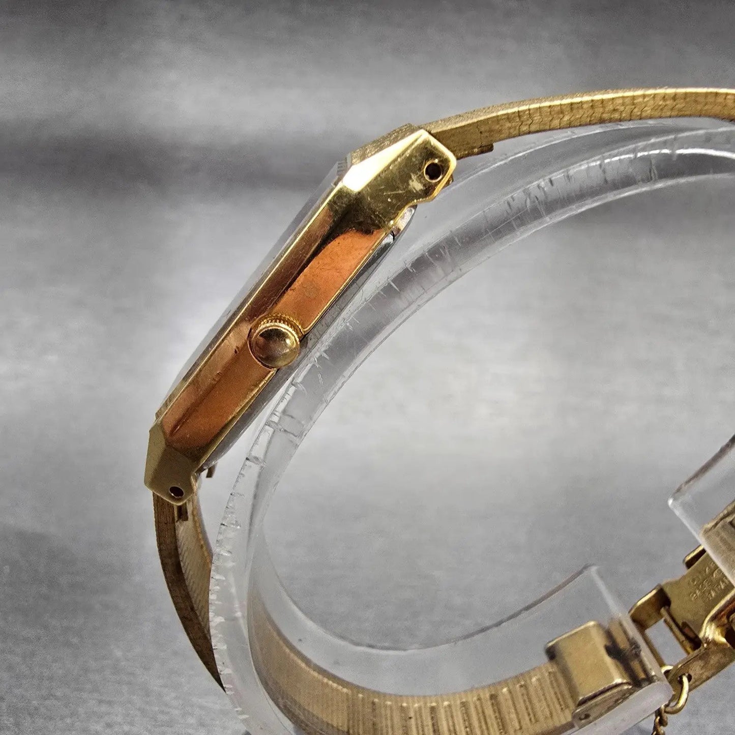 Citizen CQ Watch Women 13mm Black Dial Gold Tone Rectangle 2250-223373 New Batt2