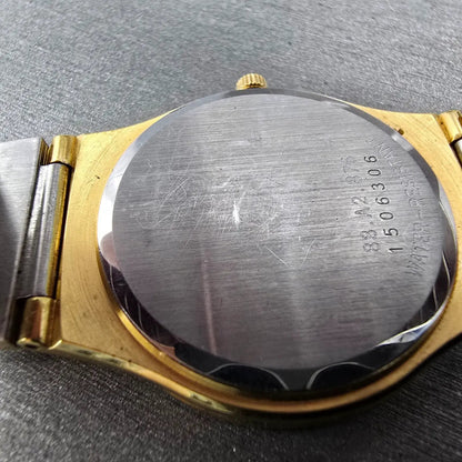 Movado Museum Watch Men 32mm Black Dial Gold Round 88.A2.876 PARTS Vintage10