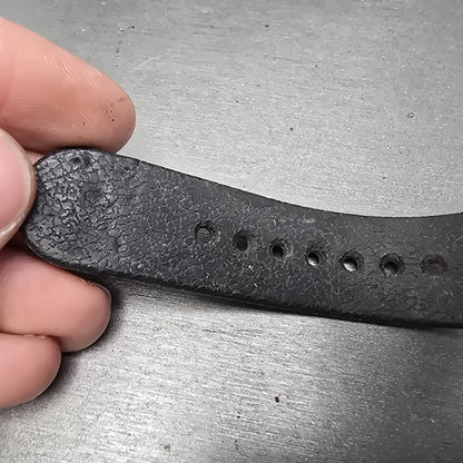 Seiko 22mm Dive Watch Band Black Two Piece Japan Made Vintage14