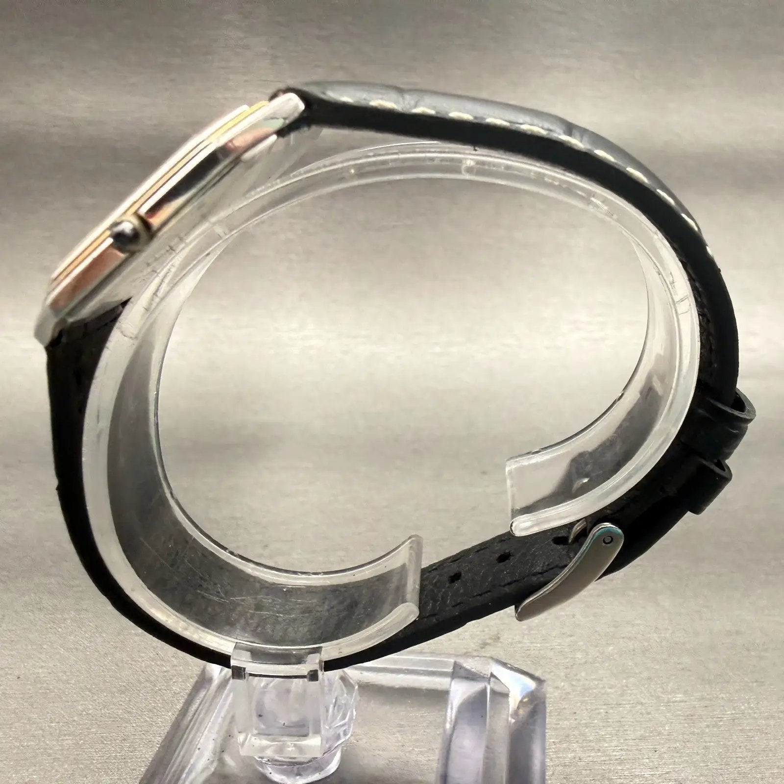 Seiko Dolce Watch Men 29mm Champagne Dial Two Tone Rectangle 6020-5930 New Batt6
