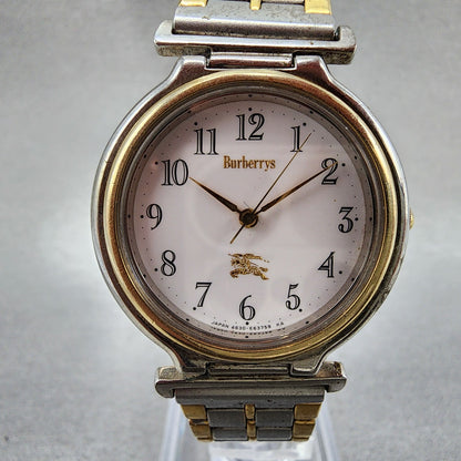 Burberry Watch Women 31mm White Dial Two Tone Round 4630E62283 New Battery1