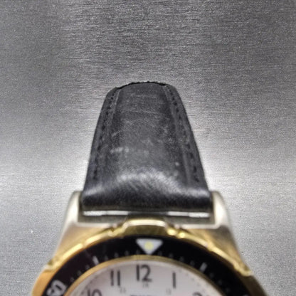 Timex Indiglo Dive Watch Men 37mm White Dial Two Tone Round READ!!!! New Battery4