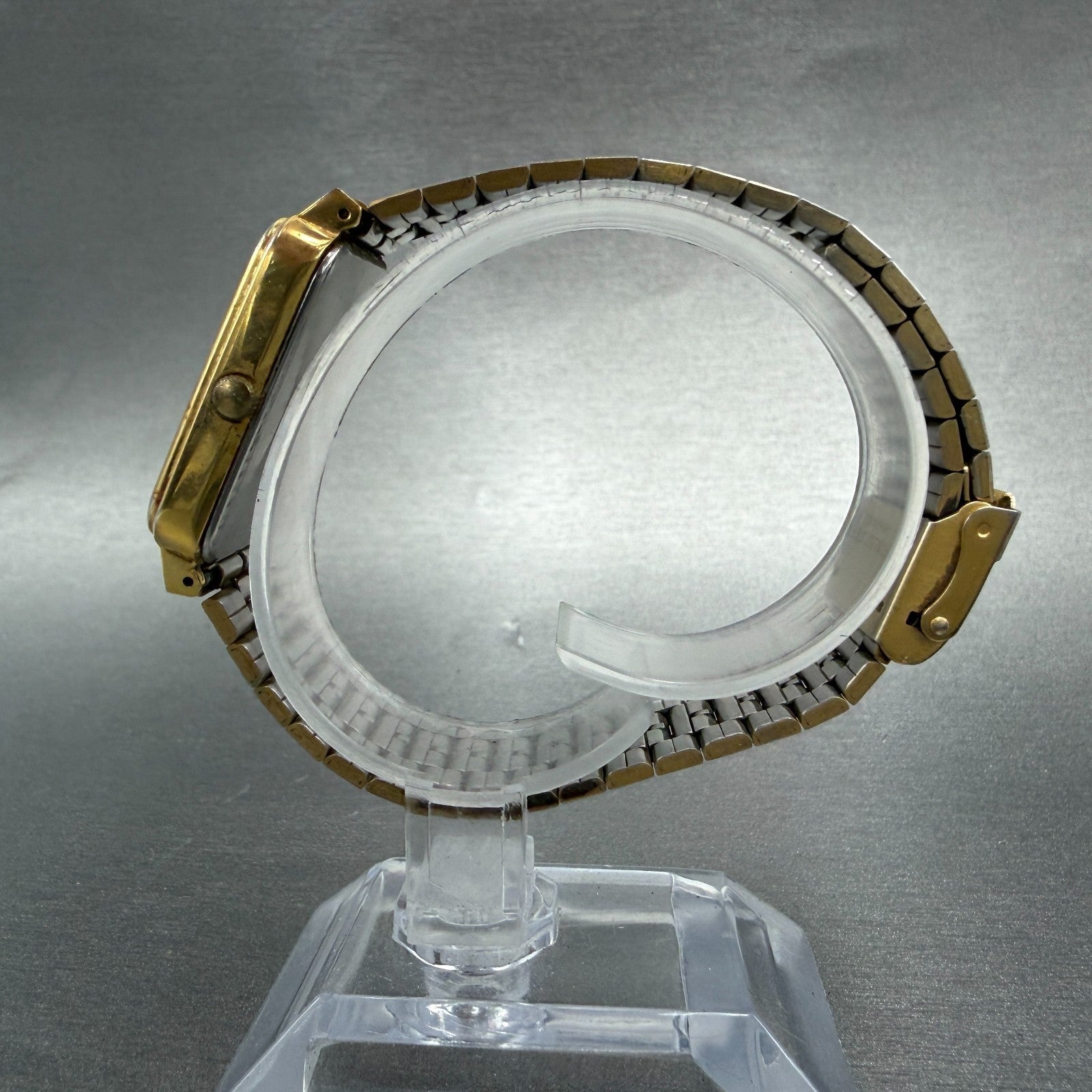 Seiko SX Tank Watch Men 25mm White Dial Gold Tone 8Y21-5070 New Battery Vintage6