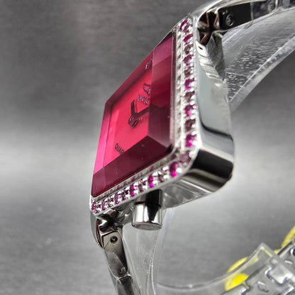 Invicta Wildflower Watch Women 30mm Pink Dial Silver Crystals Square New Battery2