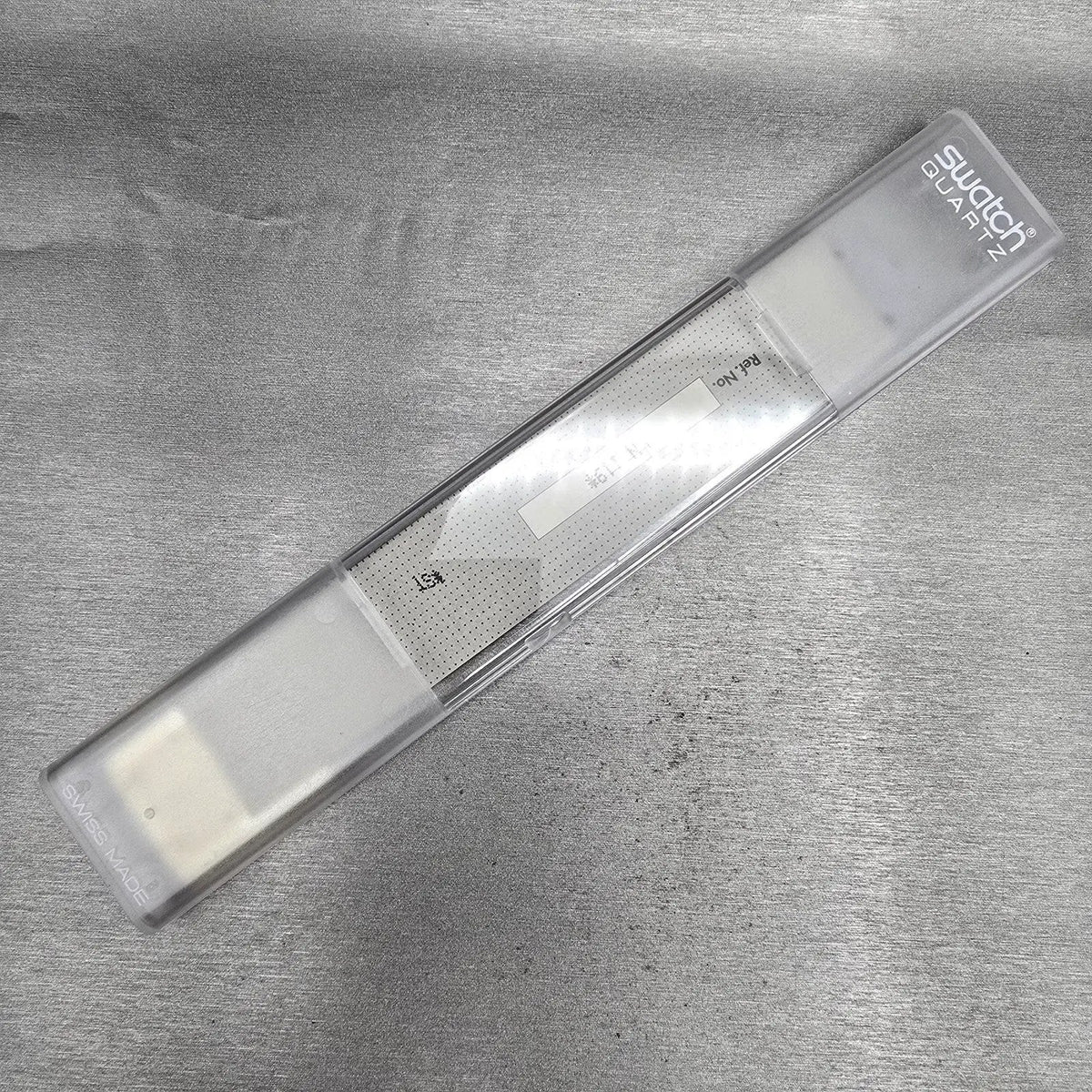 Swatch Gessetto Watch Men 34mm Black Dial Black Case GB155 New Battery NOS17