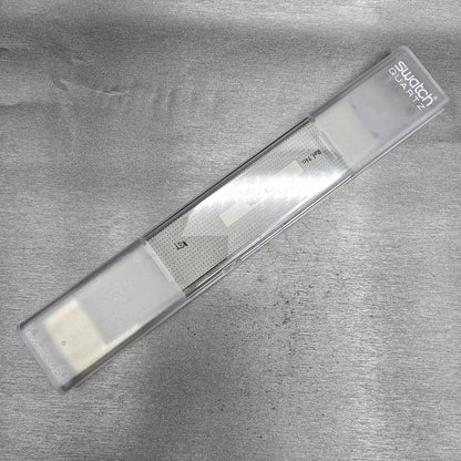Swatch Gessetto Watch Men 34mm Black Dial Black Case GB155 New Battery NOS17