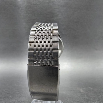 Citizen Crystron Watch Men 34mm White Dial Steel Daydate CQ 4-850904K PARTS8