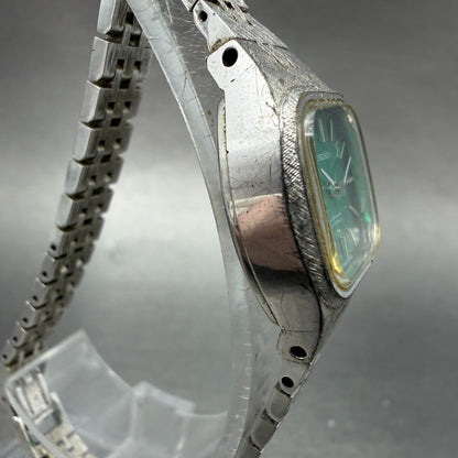 Seiko Special Watch Women 20mm Green Dial Silver Tone Manual 1140-3240 Runs VTG3