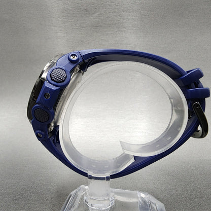 Casio Baby-G BGA-225G Watch Women 45mm Blue Tone Analog Digital Round New Batt