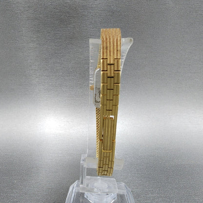 Bulova Watch Women 12mm Cream Dial Gold Tone Oval 92T29 New Battery NOS10