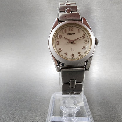 Seiko Lukia Watch Women 25mm White Dial Silver Tone 4n210980 New Battery5