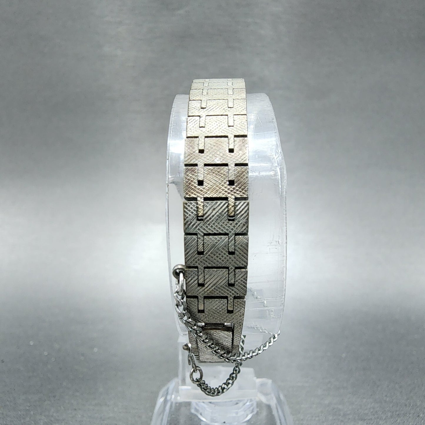 VTG Seiko Special Watch Women 18mm Silver Dial Gold Plated Rectangle Manual Wind7