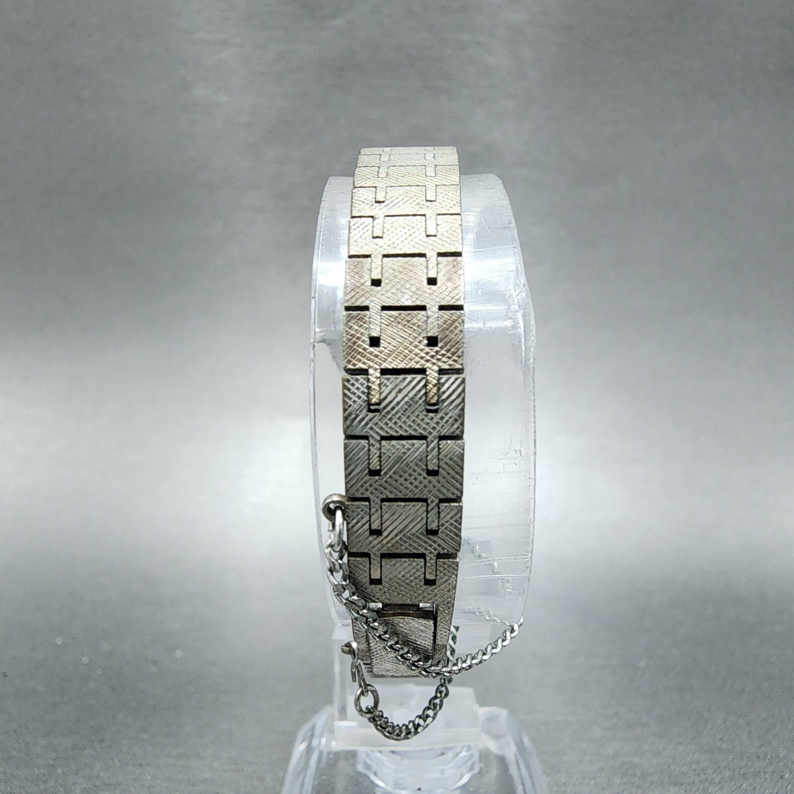 VTG Seiko Special Watch Women 18mm Silver Dial Gold Plated Rectangle Manual Wind7