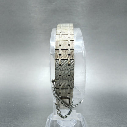 VTG Seiko Special Watch Women 18mm Silver Dial Gold Plated Rectangle Manual Wind7