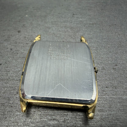 Seiko Watch Men 27mm Champagne Dial Gold Tone Rectangle 5P30-5A10 PARTS Vintage10