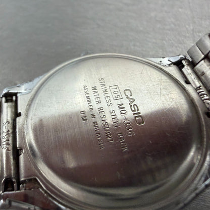 Casio MQ-336 Watch Men 33mm White Dial Silver Tone Round New Battery Vintage9
