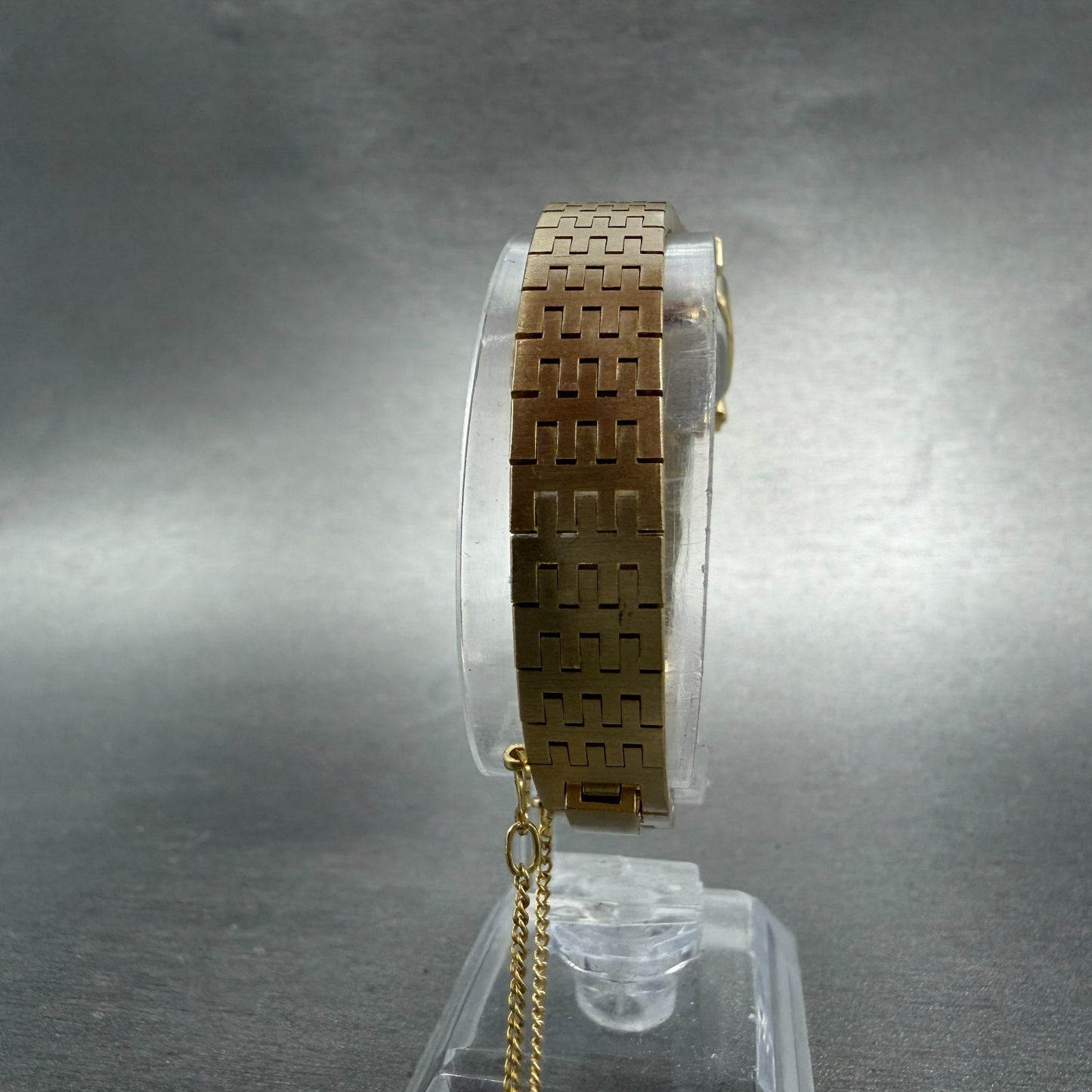 Bulova Watch Women 20mm Champagne Dial Gold Tone Rectangle Manual 7N07-001A Runs7