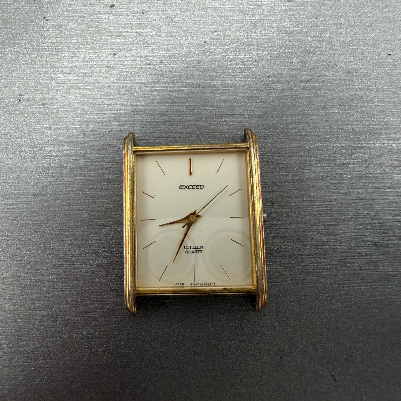 Citizen Exceed Tank Watch Men 24mm Champagne Dial Gold Tone 2730-274253 PARTS0