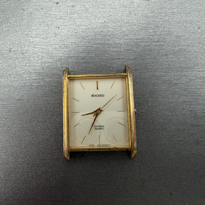 Citizen Exceed Tank Watch Men 24mm Champagne Dial Gold Tone 2730-274253 PARTS0