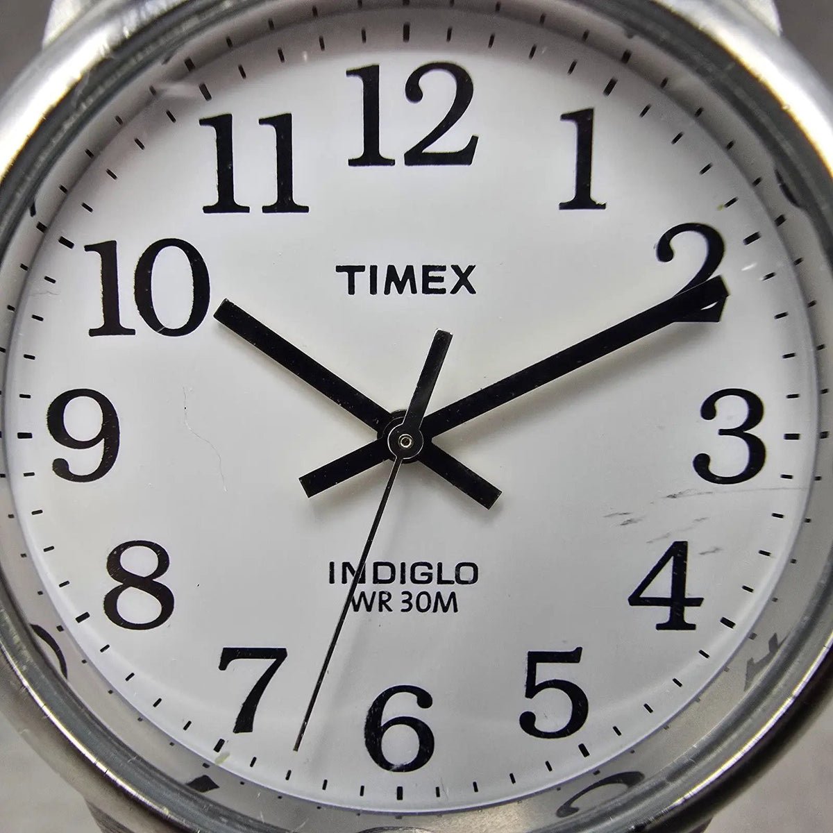 Timex Easy Reader Watch Men 35mm White Dial Silver Tone Round New Battery NJN1