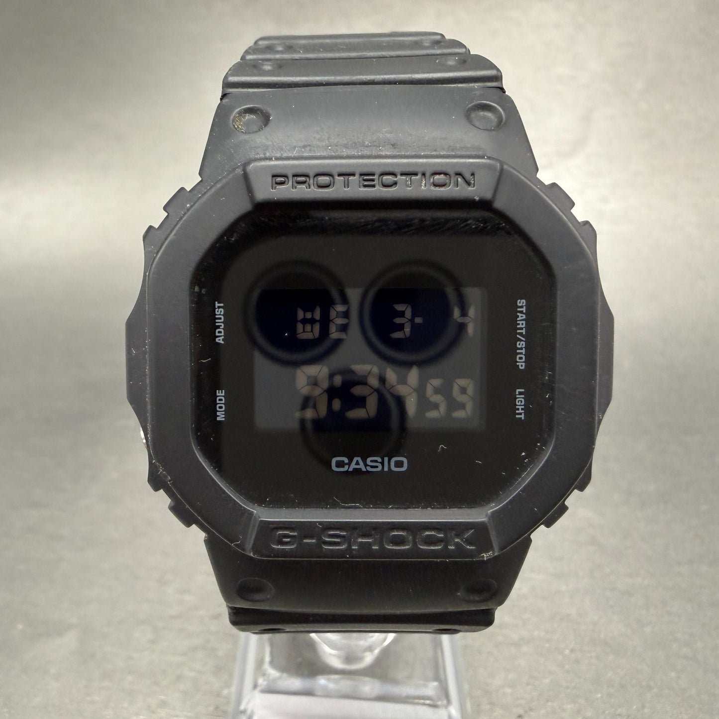 Casio G-Shock DW-5600BB Watch Men 43mm Digital Black Tone Octagon New Battery PL0