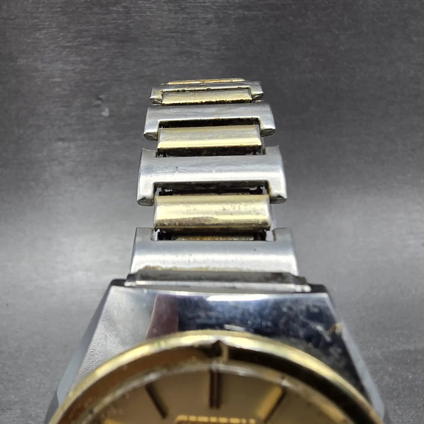 Citizen CQ Crystron Watch Men 37mm Champagne Dial Two Tone Daydate 4-732570 PART6