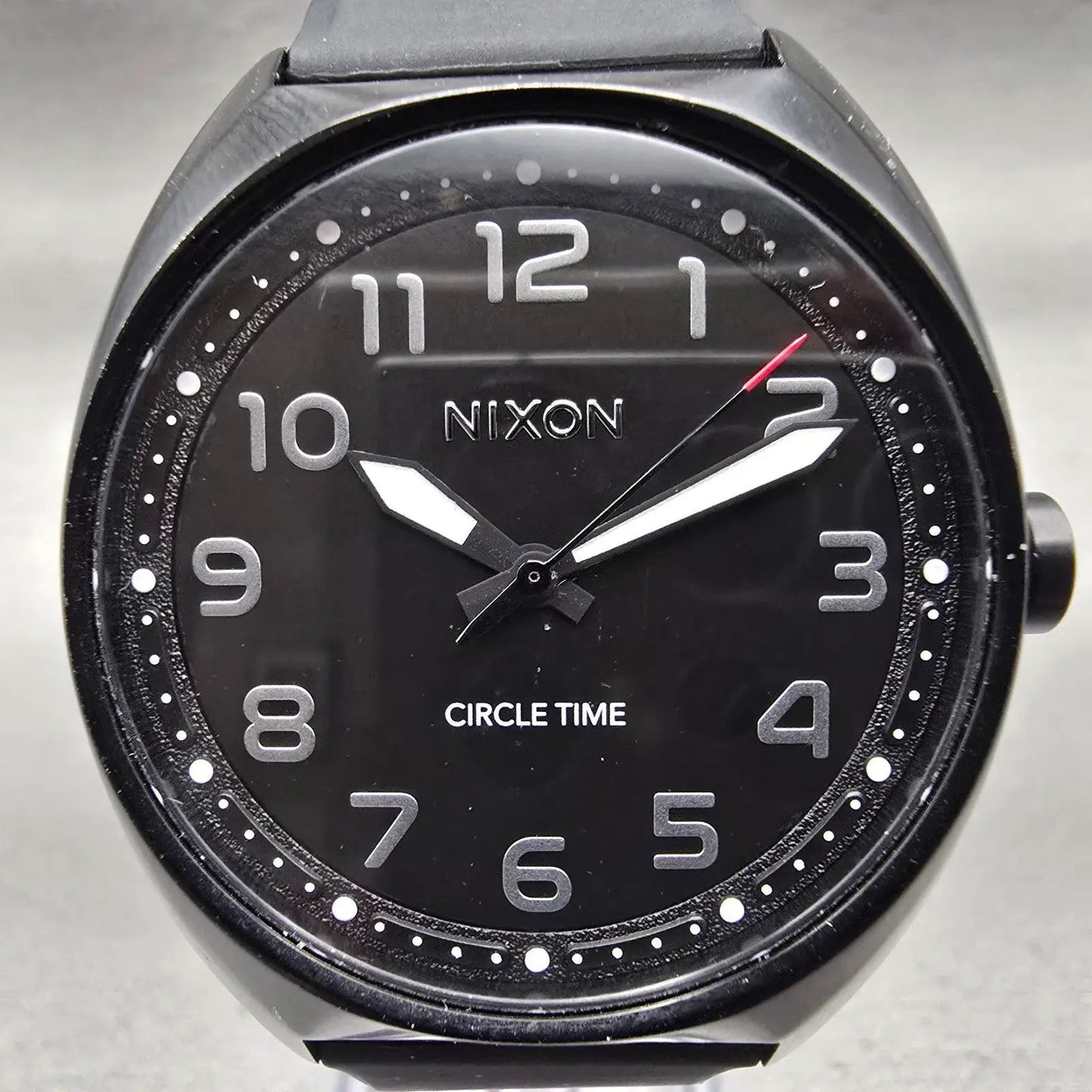 Nixon The Mullett Watch Men 38mm Black Dial Black Tone Round New Battery1