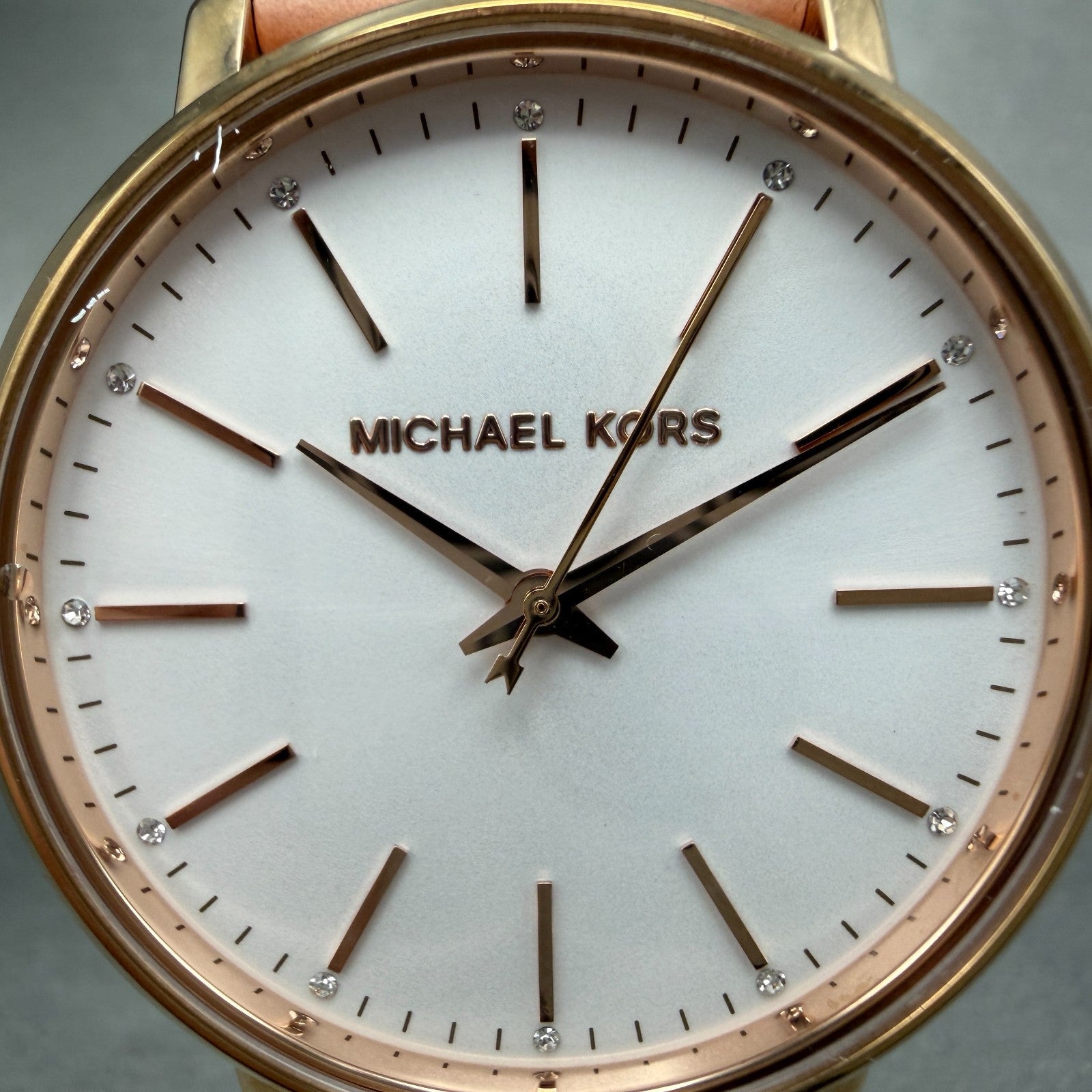 Michael Kors Pyper Watch Women 38mm White Dial Rose Gold Round MK-2775 New Batt2