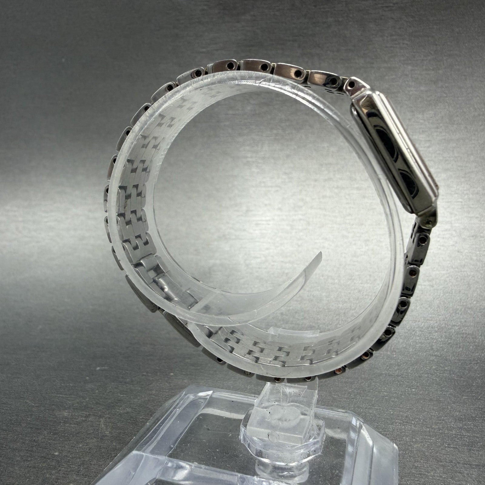 Seiko Tank Watch Women 16mm White Dial Two Tone Rectangle 1N01-0FH0 New Battery8